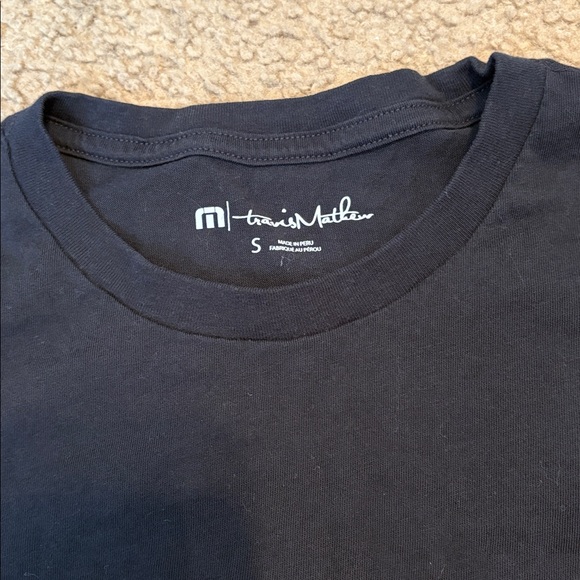 Travis Matthew Black T-Shirt with Blue Graphic - Picture 3 of 3